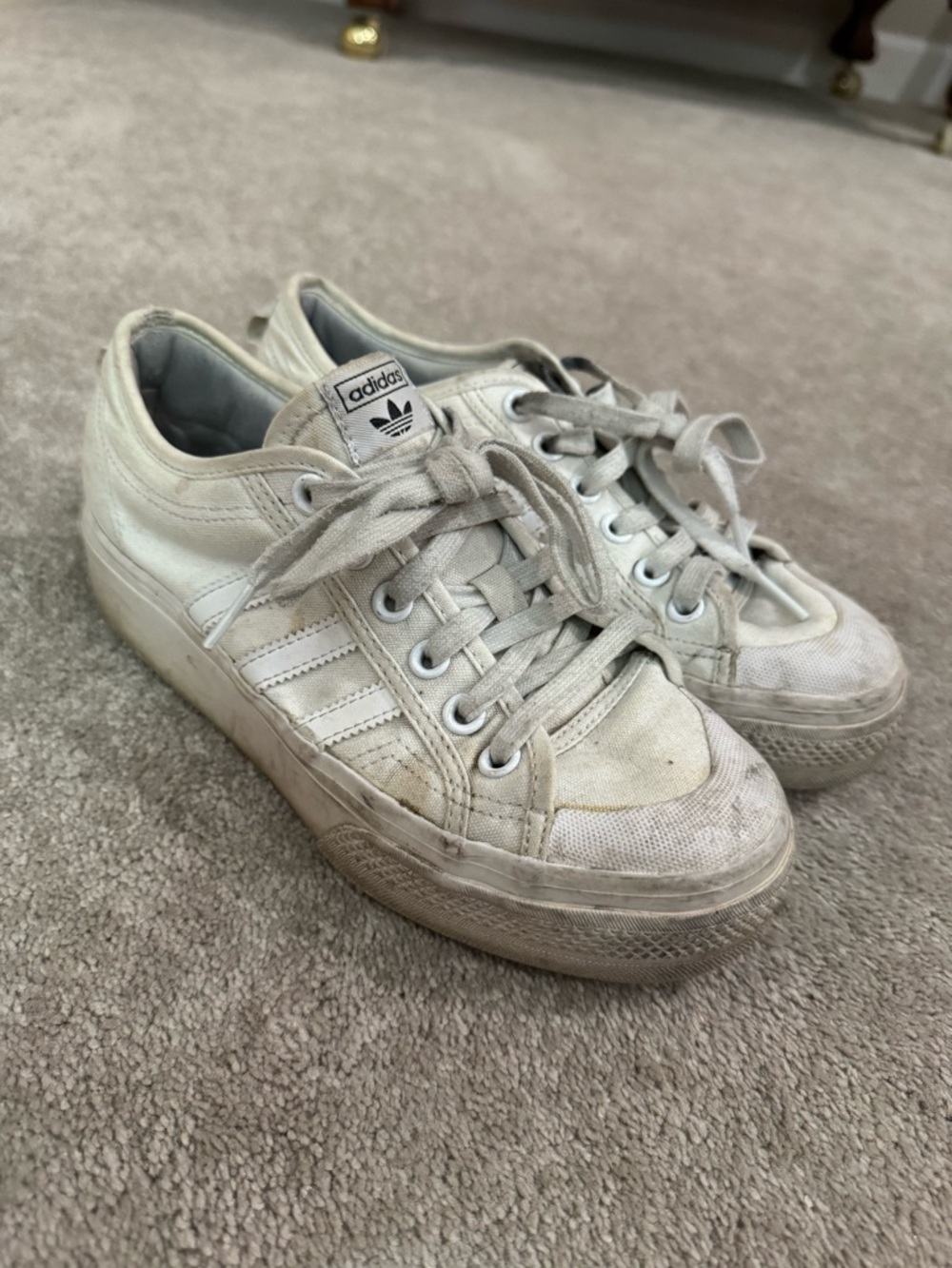 adidas Off-White Platform Lace-Up Sneakers